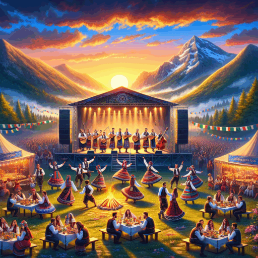 La música folklórica y los festivales de canciones tradicionales en Bulgaria.